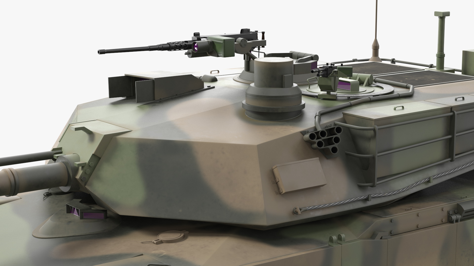 3D Transporter Oshkosh Global HET A1 with M1 Abrams model