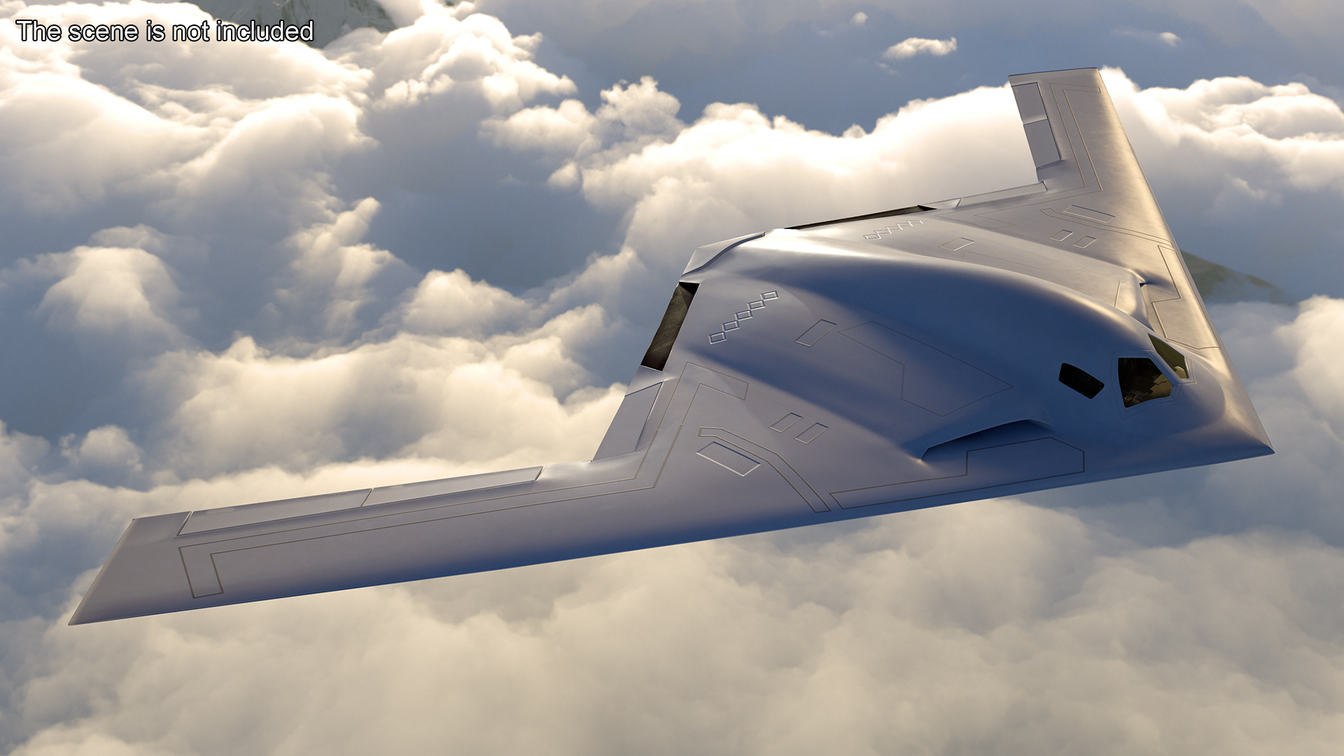 3D Long Range Strike Bomber Rigged