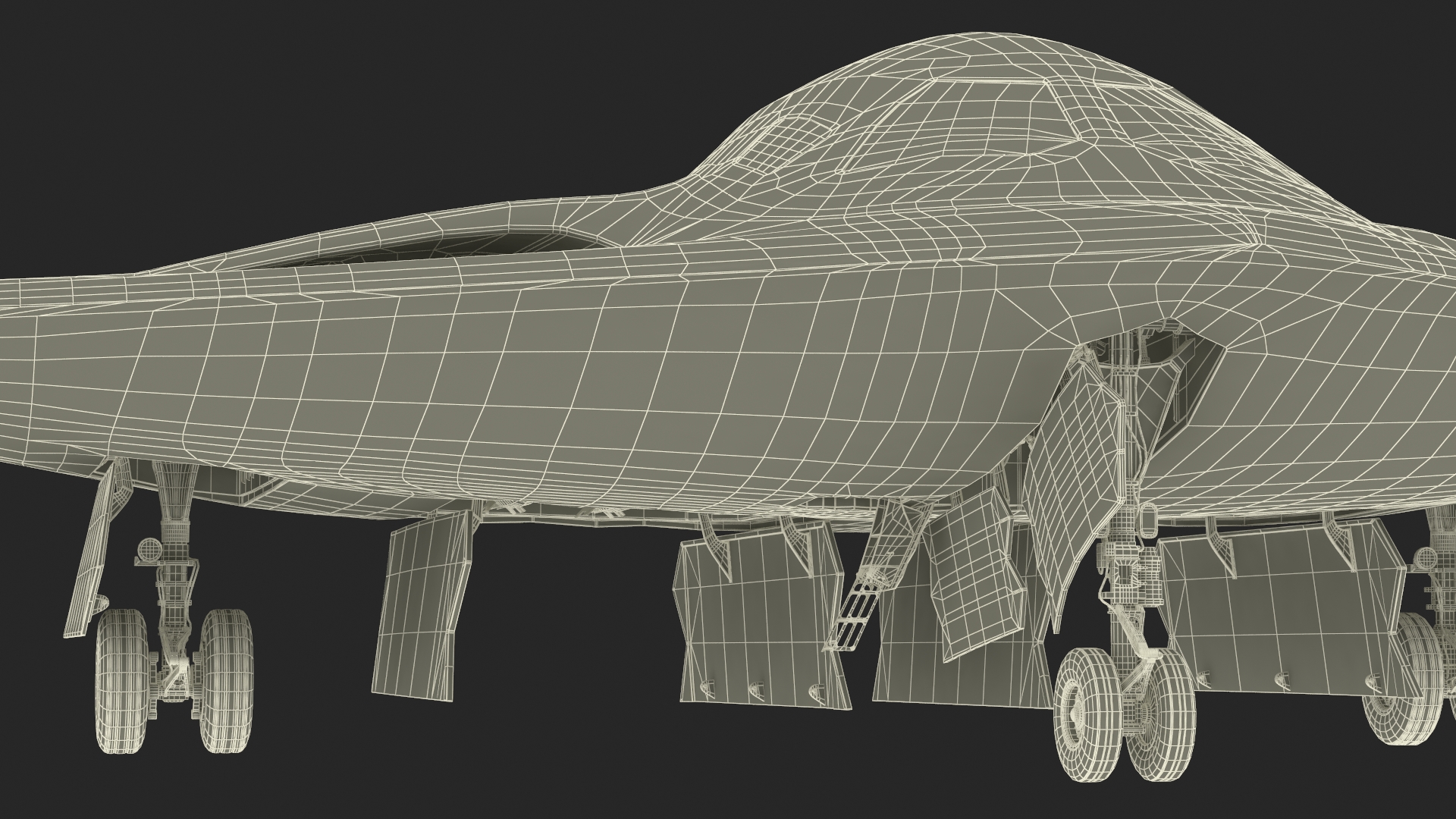 3D Long Range Strike Bomber Rigged