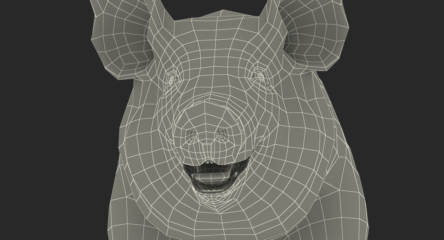 3D Pig Sow Peitrain Rigged model