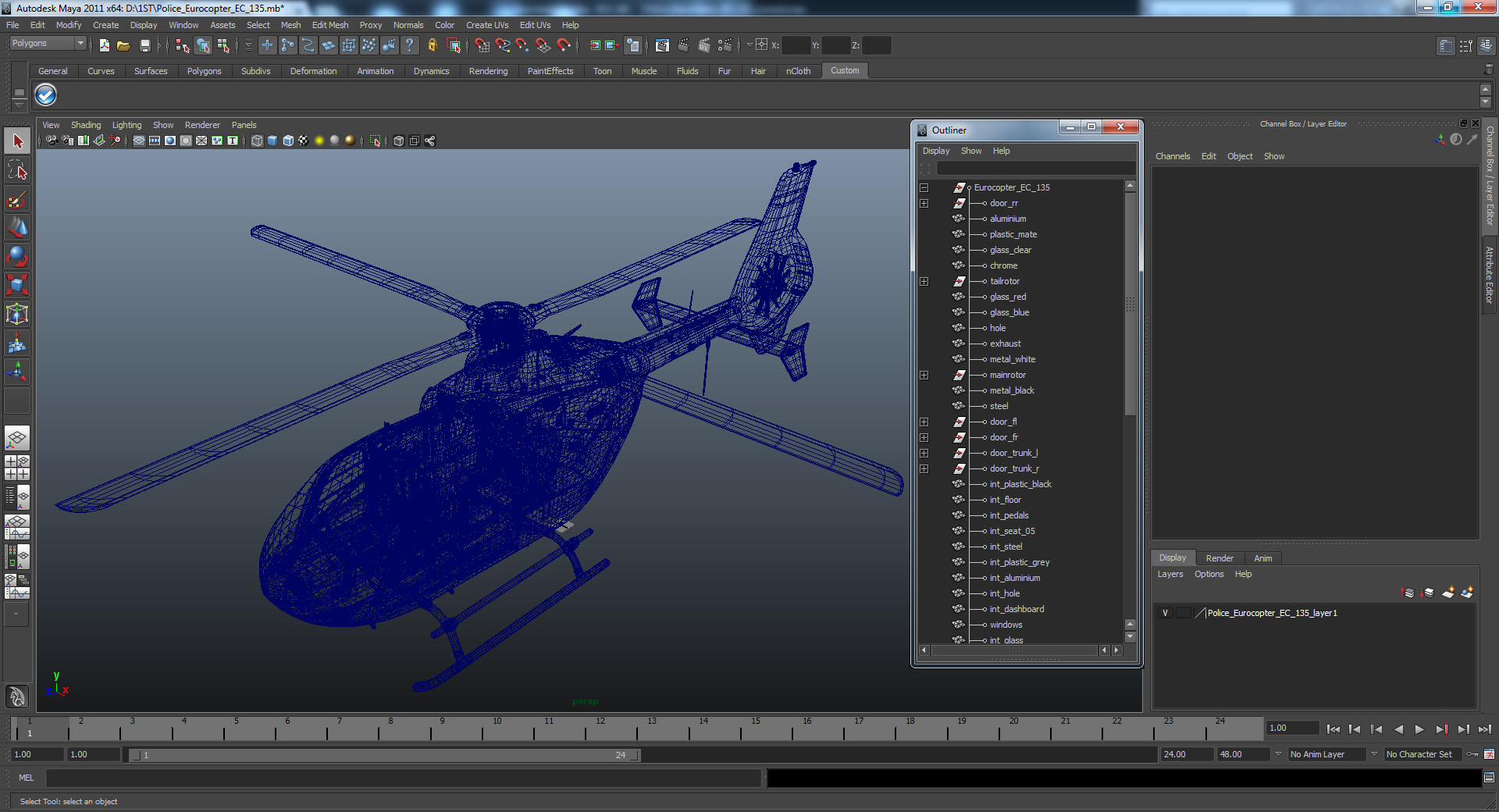3D model Medical Air Assistance Eurocopter EC 135