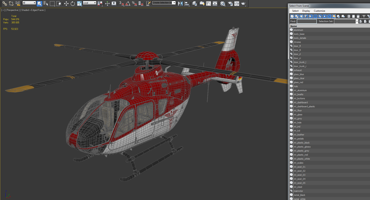 3D model Medical Air Assistance Eurocopter EC 135