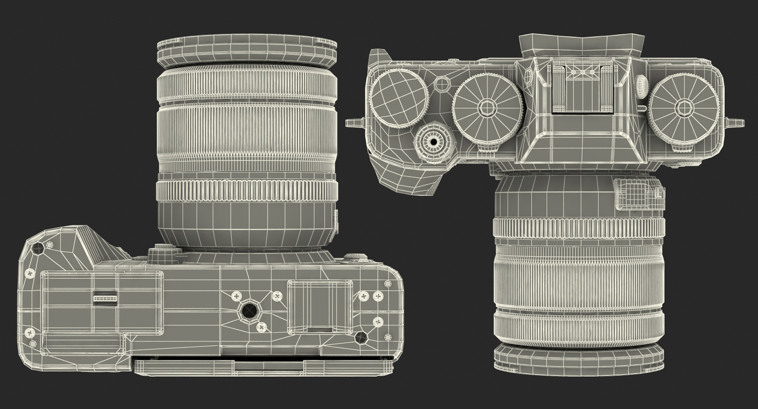 3D model Mirrorless Digital Camera Fuji X T2