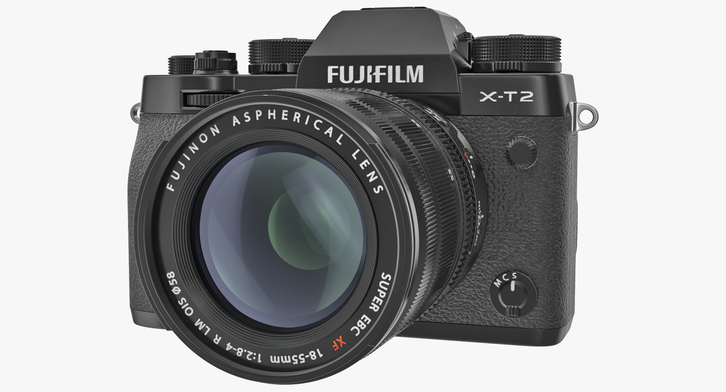 3D model Mirrorless Digital Camera Fuji X T2