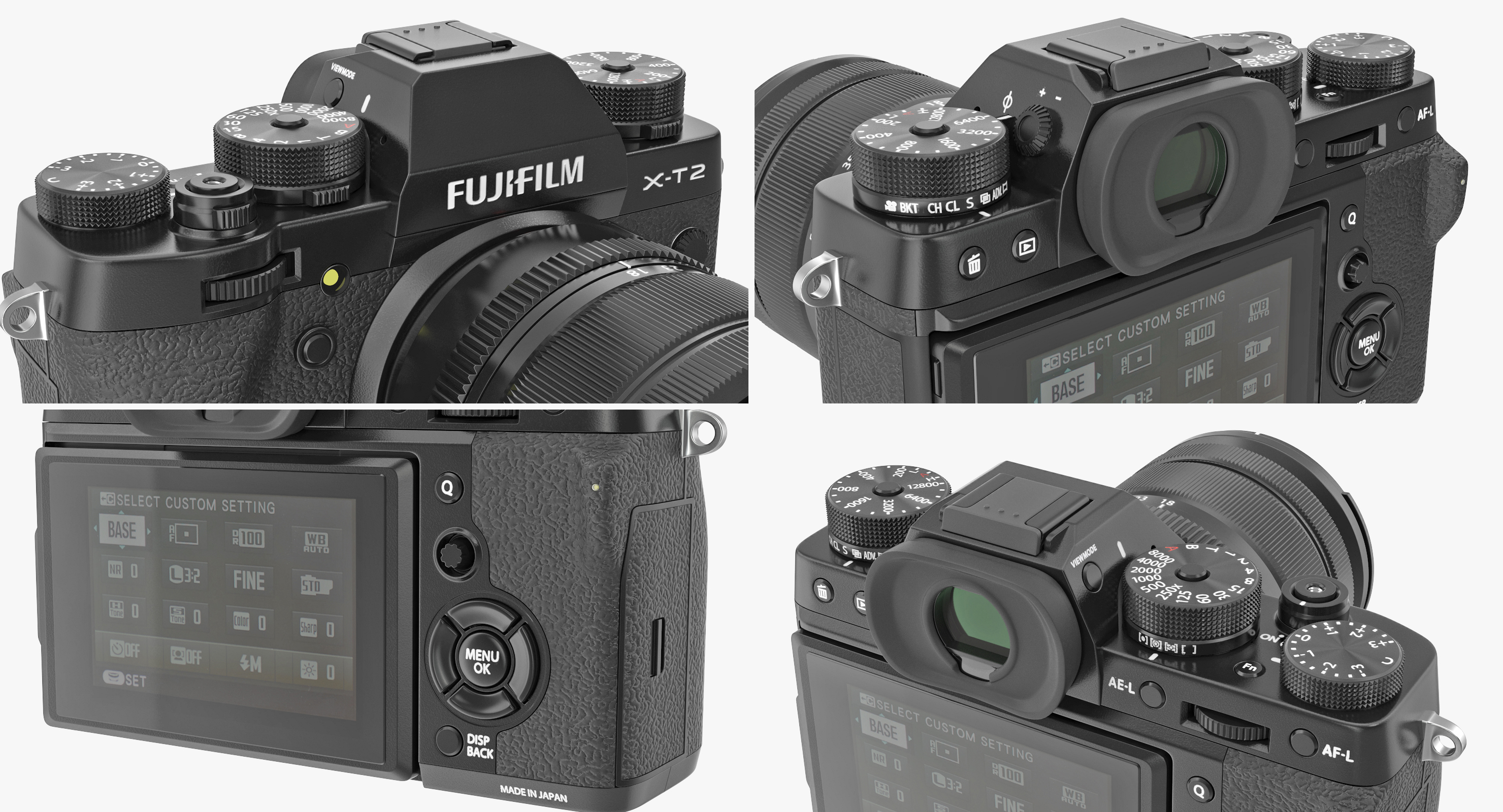 3D model Mirrorless Digital Camera Fuji X T2