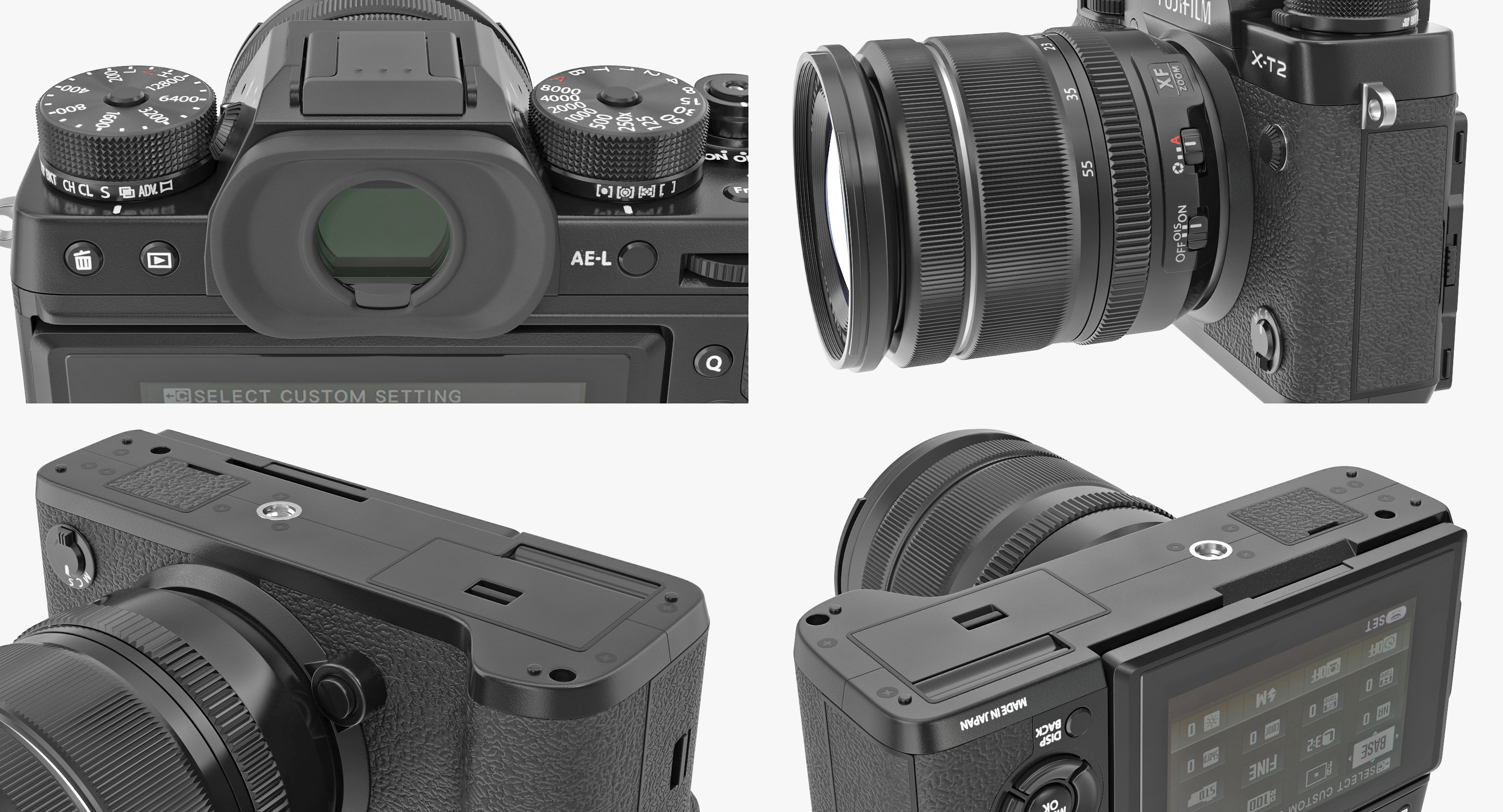 3D model Mirrorless Digital Camera Fuji X T2