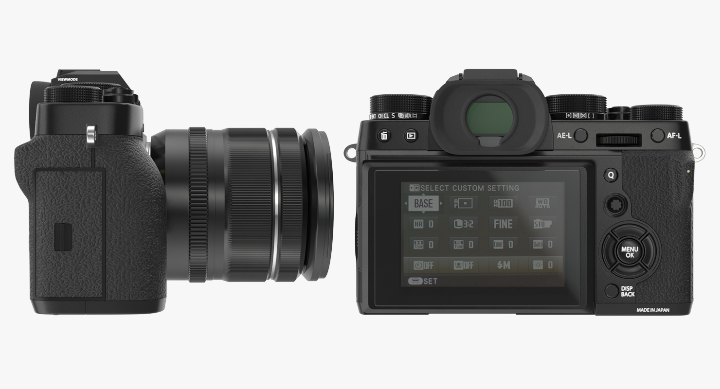 3D model Mirrorless Digital Camera Fuji X T2