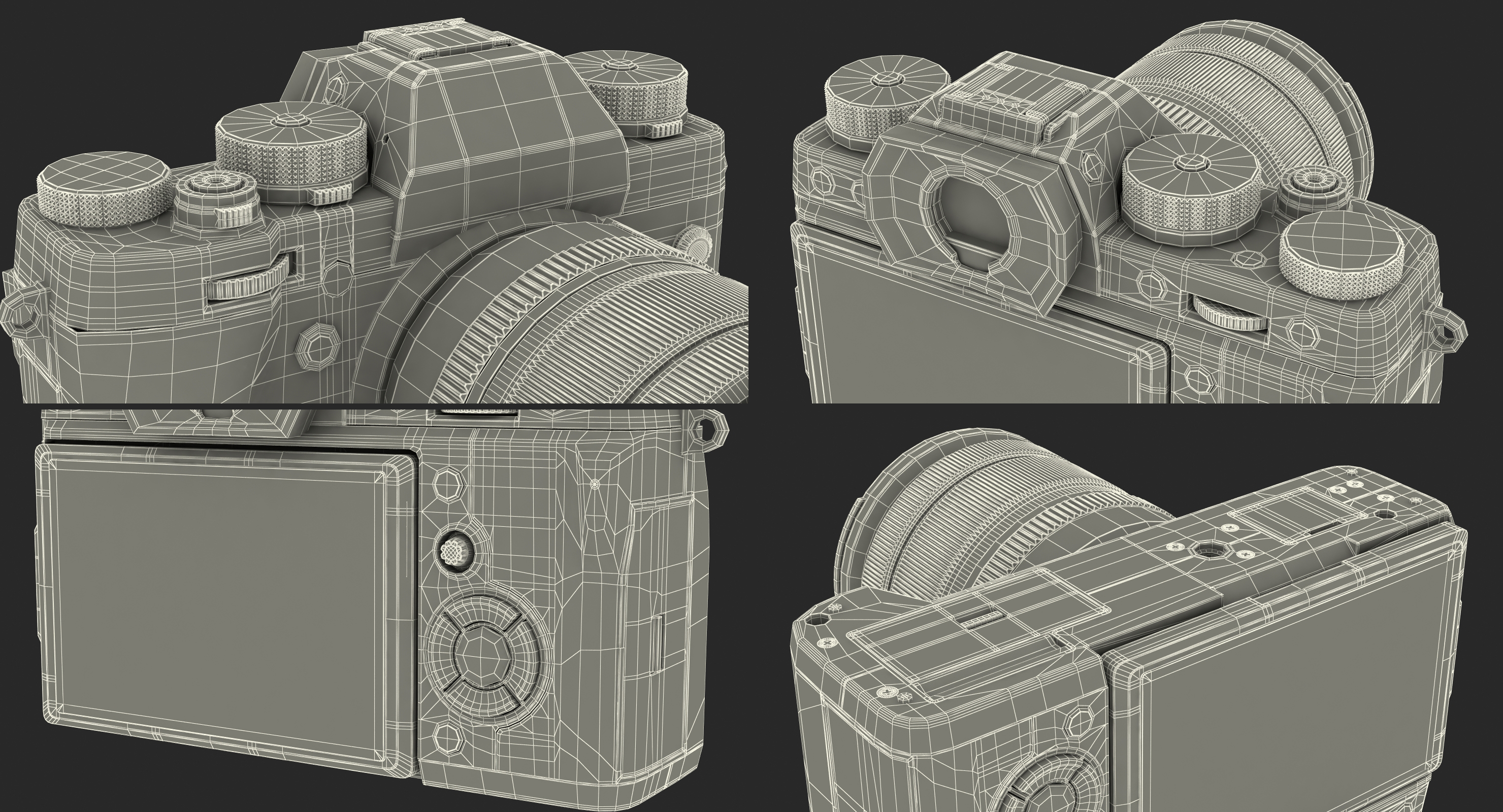 3D model Mirrorless Digital Camera Fuji X T2