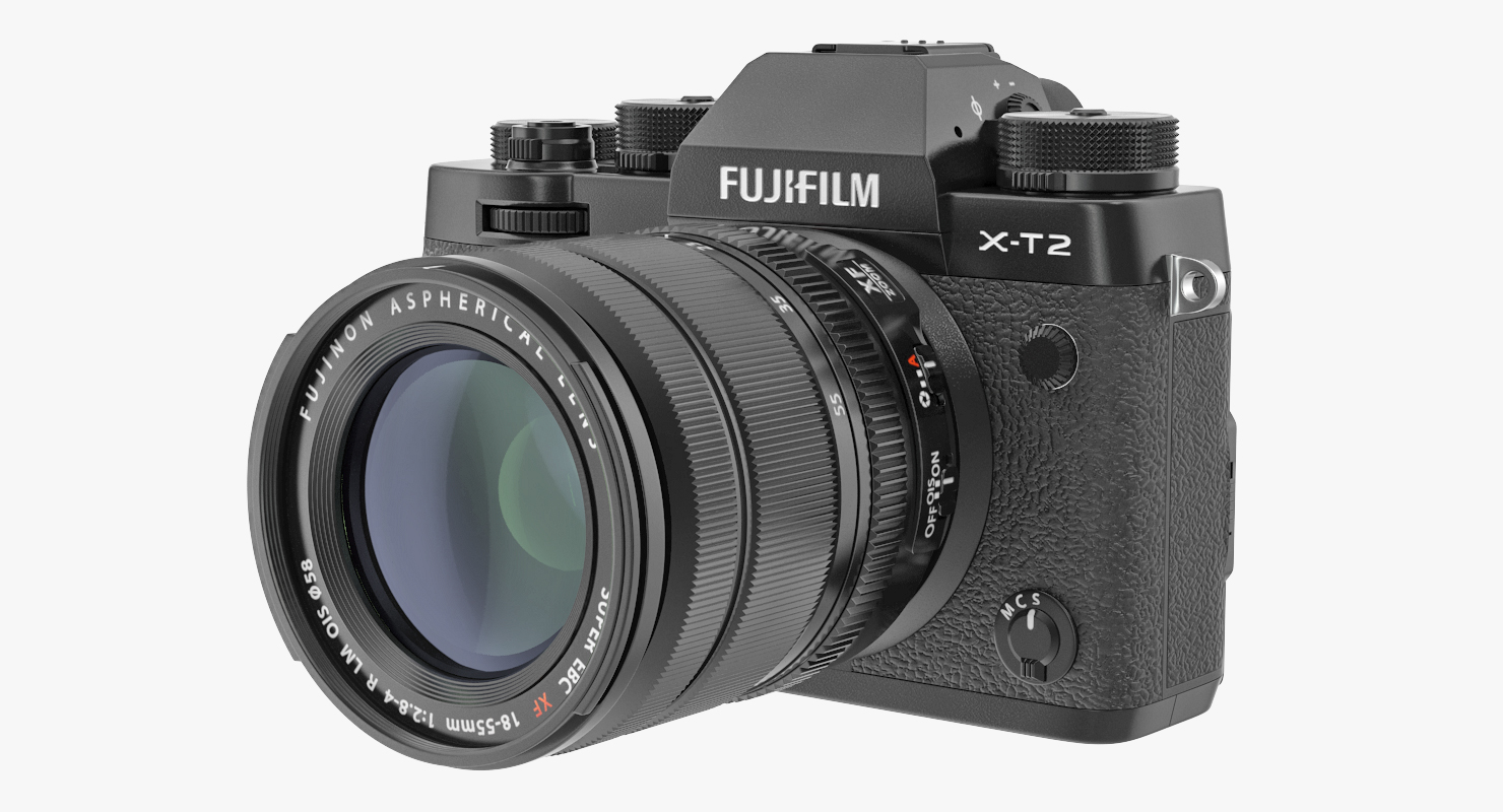 3D model Mirrorless Digital Camera Fuji X T2