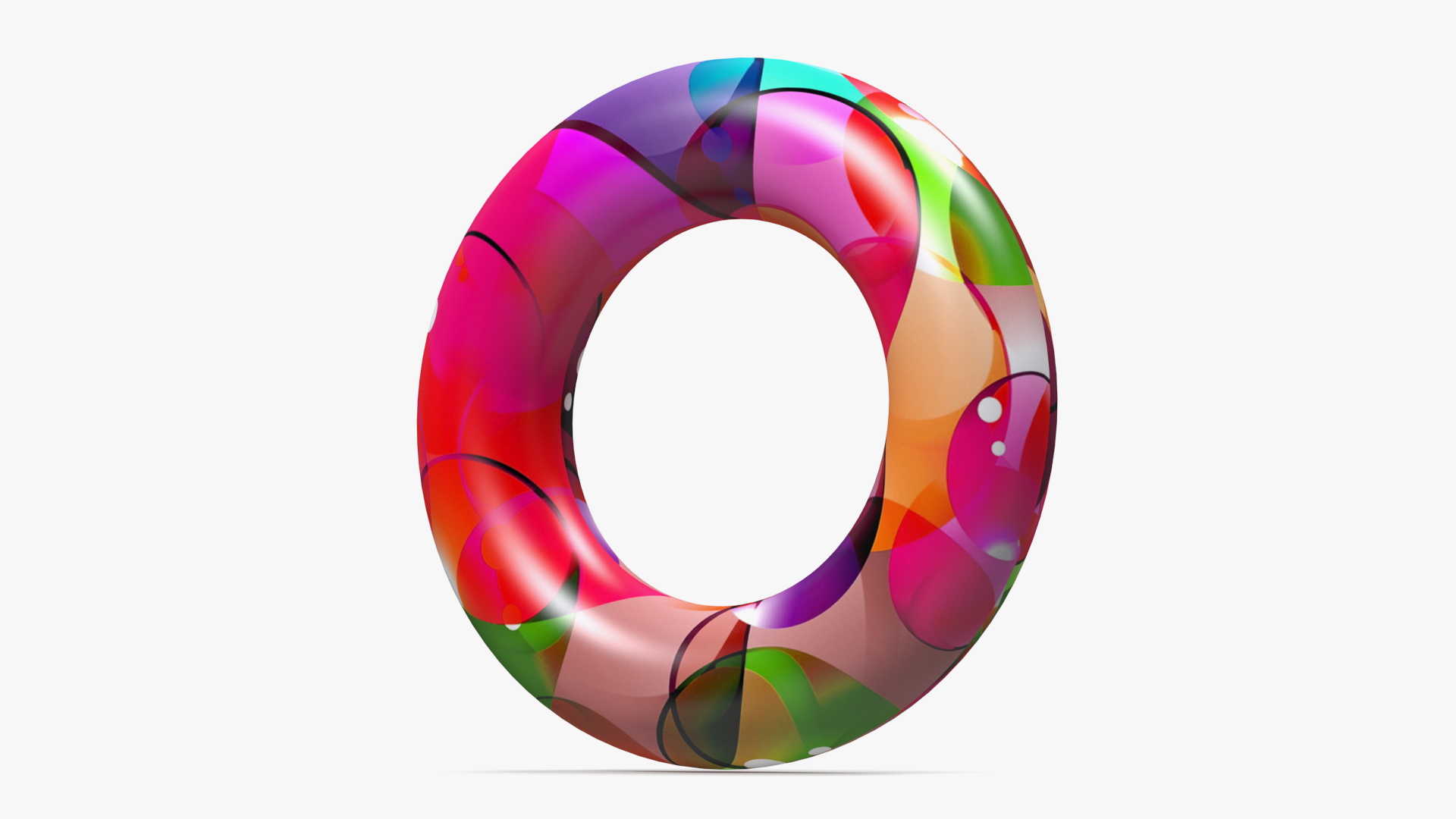Color Inflatable Swimming Circle 3D