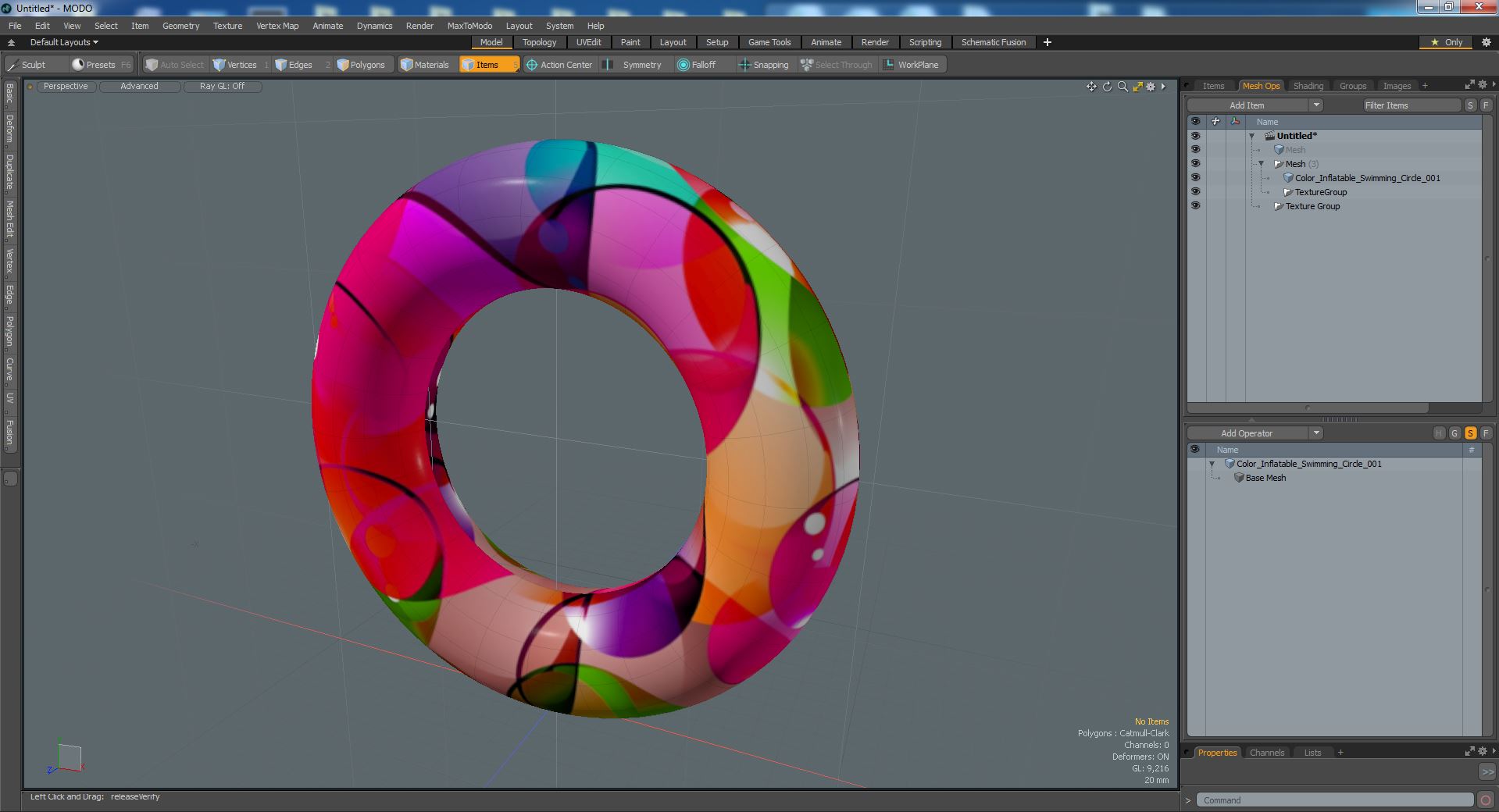 Color Inflatable Swimming Circle 3D