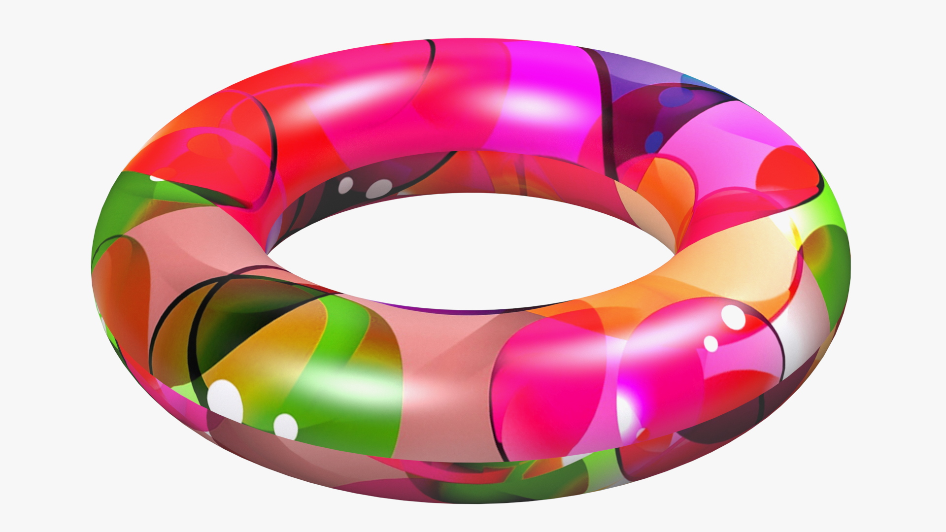 Color Inflatable Swimming Circle 3D