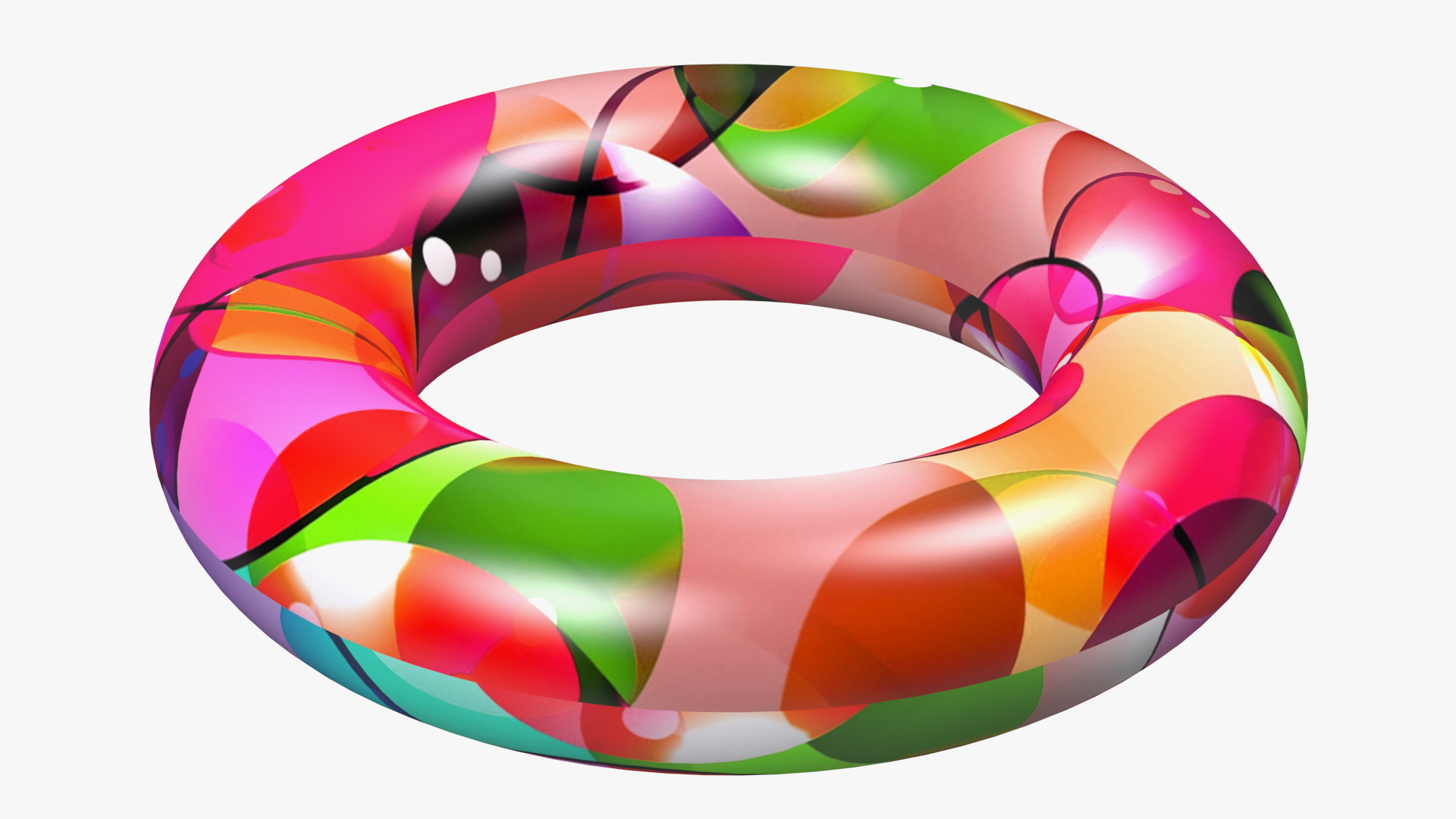Color Inflatable Swimming Circle 3D