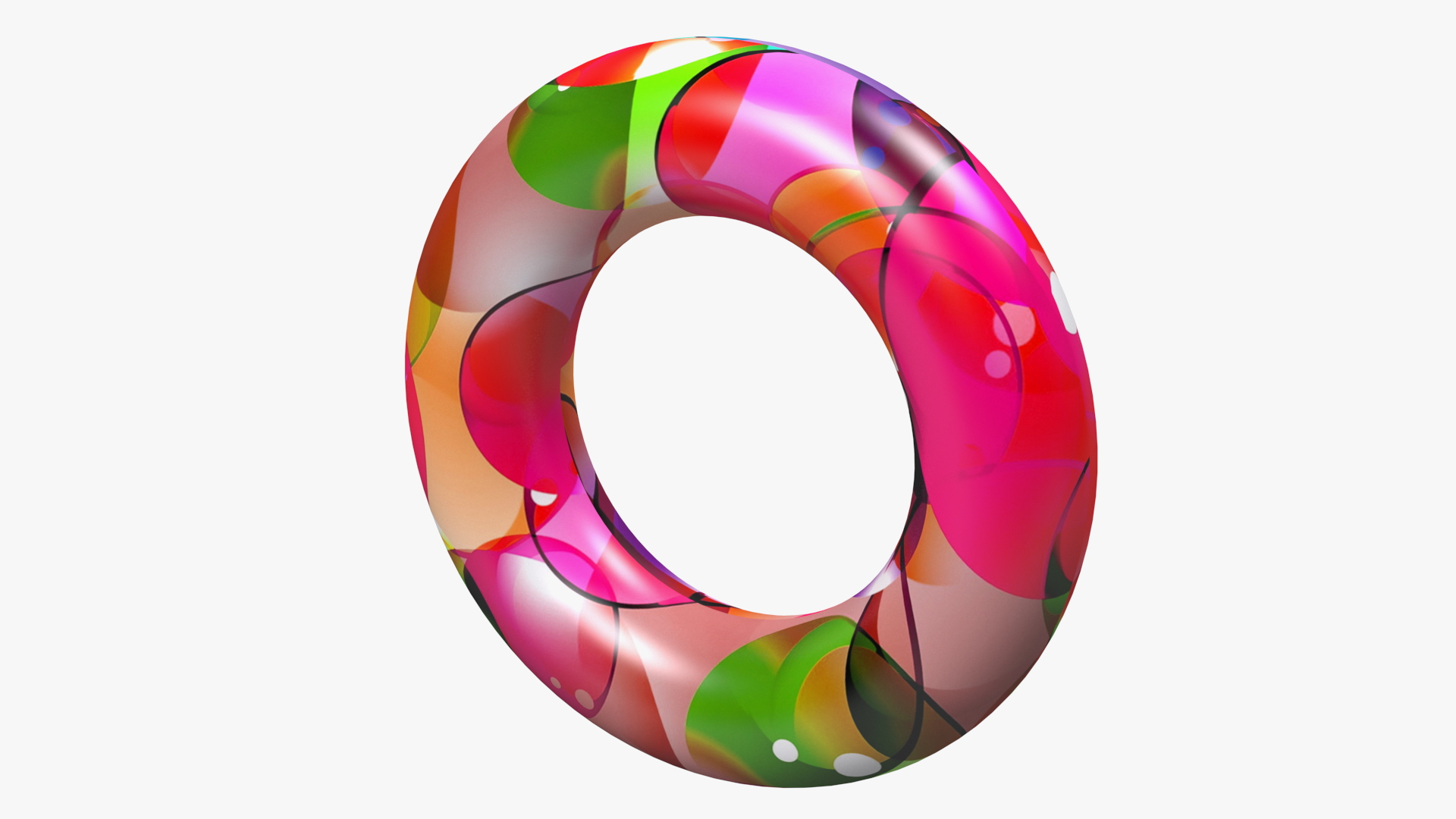 Color Inflatable Swimming Circle 3D