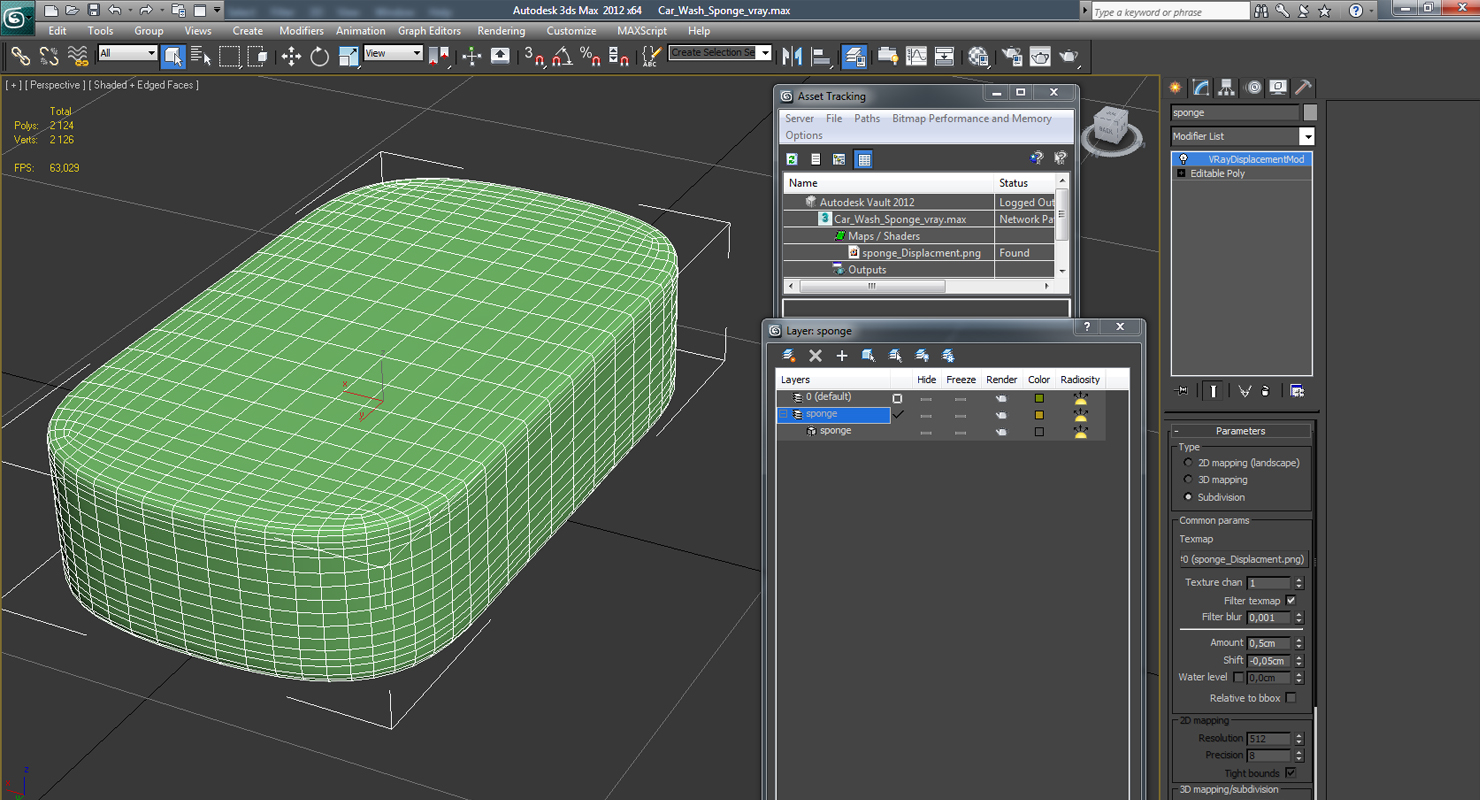 3D model Car Wash Sponge