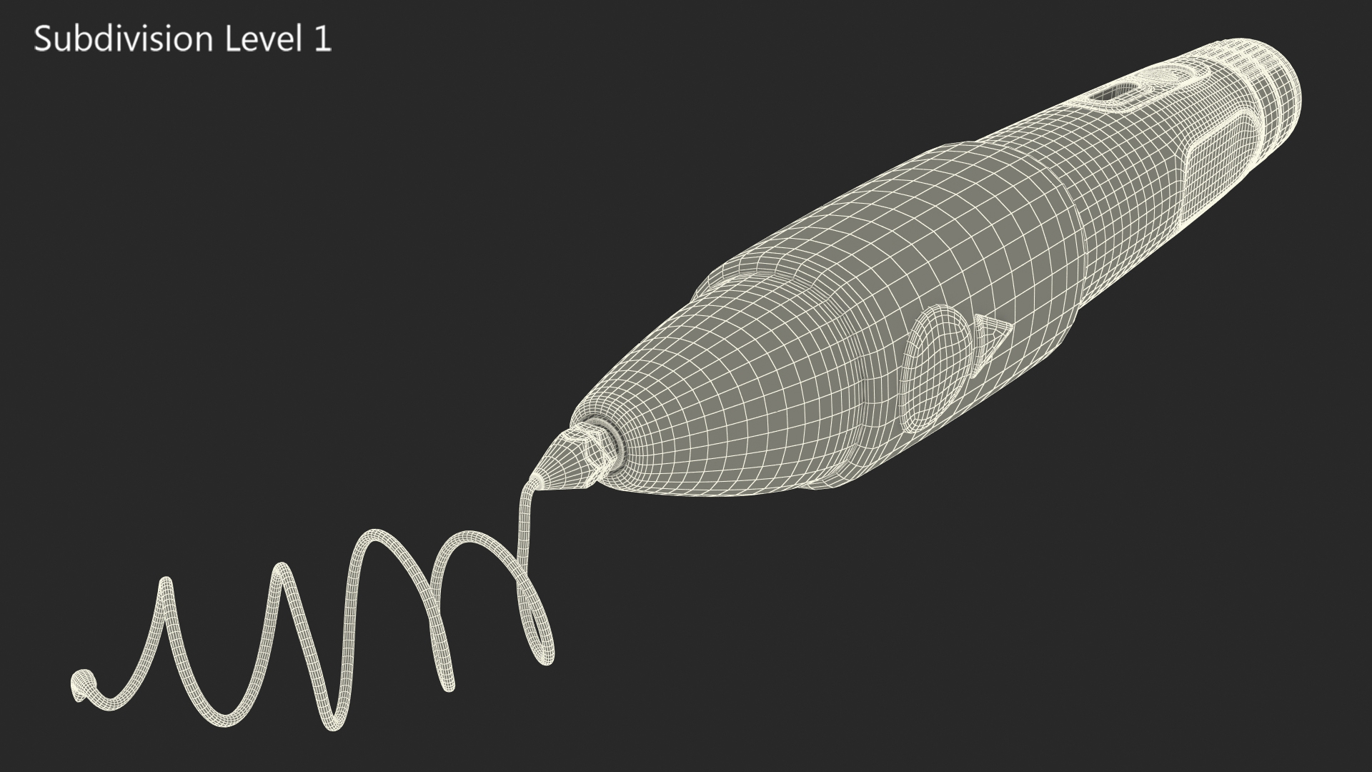 3D 3D Printing Pen Blue Extrudes Spiral