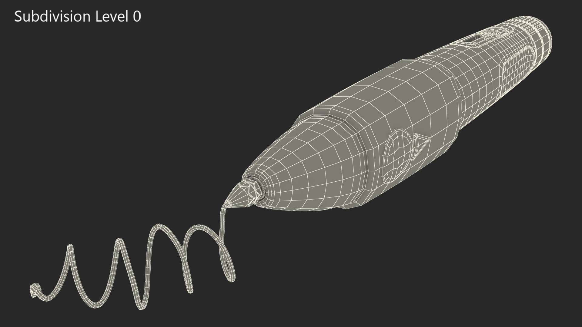 3D 3D Printing Pen Blue Extrudes Spiral
