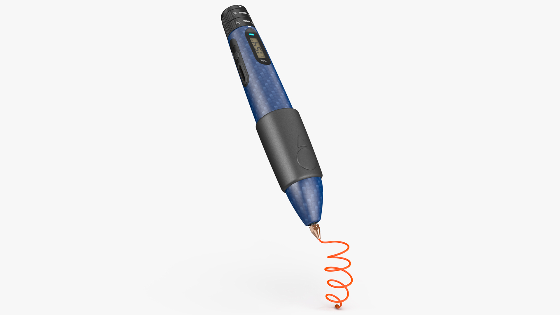 3D 3D Printing Pen Blue Extrudes Spiral