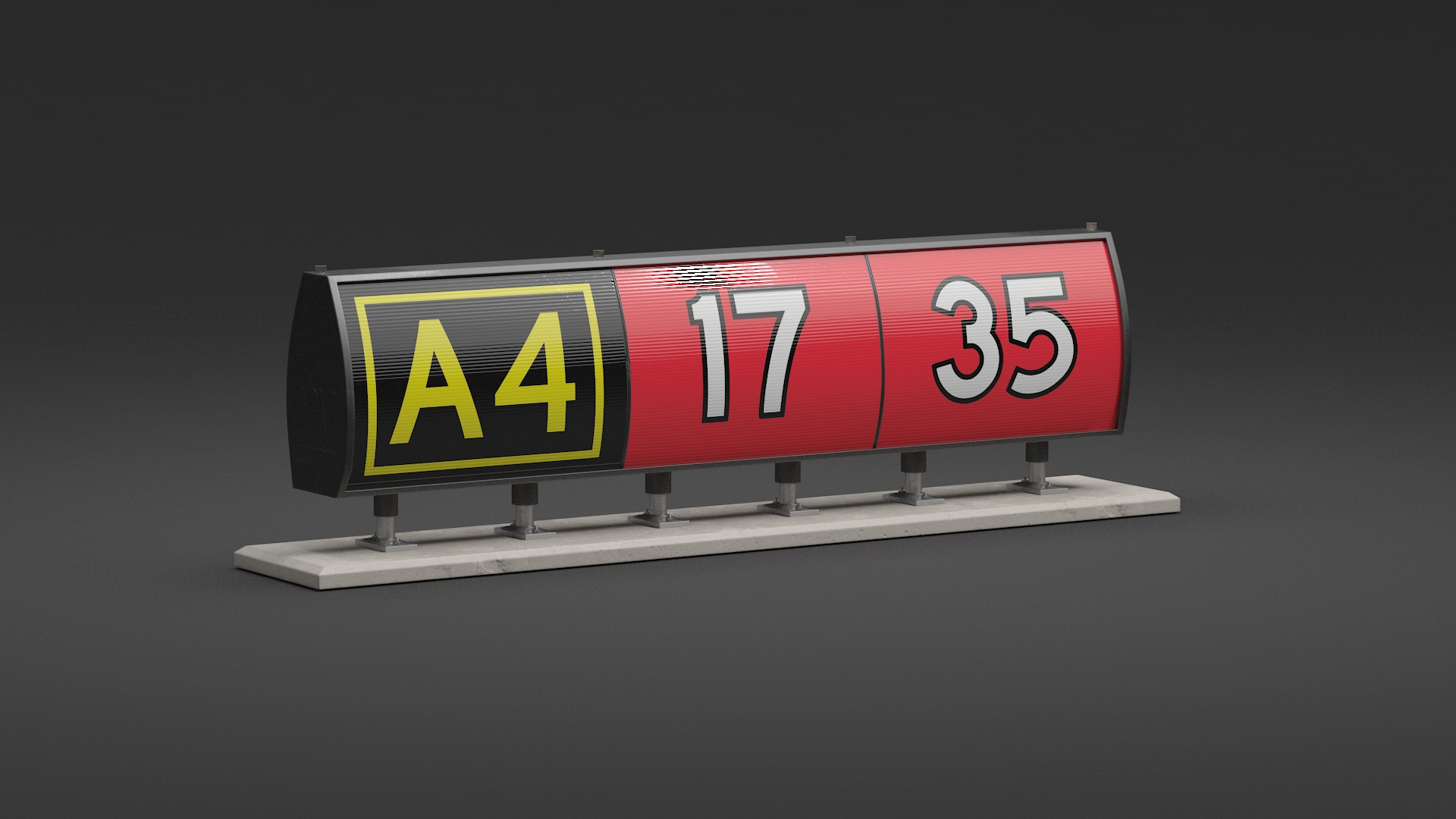 Airfiled Runway Guidance Sign 3D model