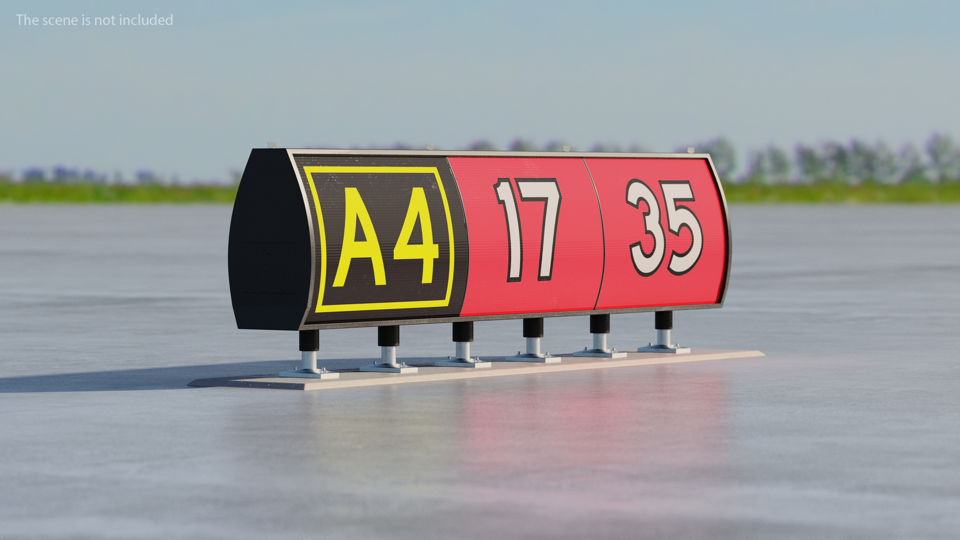 Airfiled Runway Guidance Sign 3D model