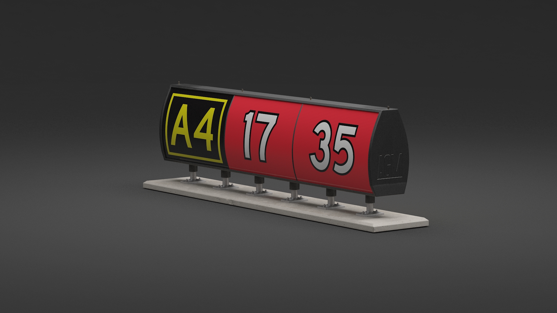 Airfiled Runway Guidance Sign 3D model