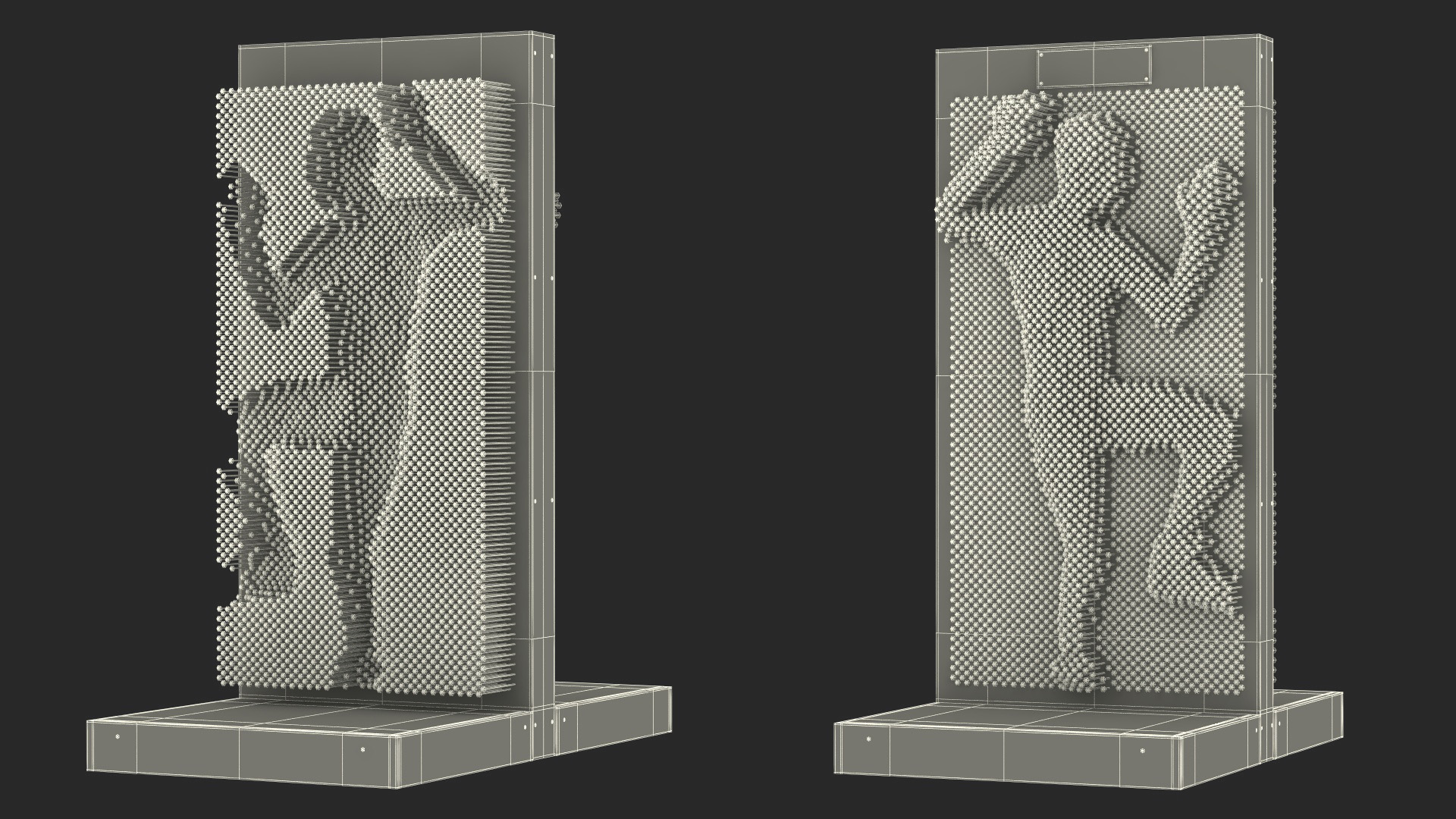 Pin Art Installation Dancing Man 3D