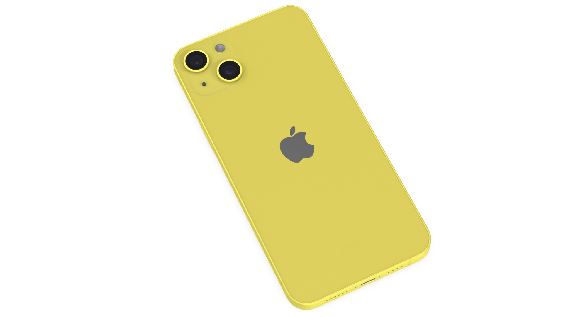 3D iPhone 14 Plus Yellow