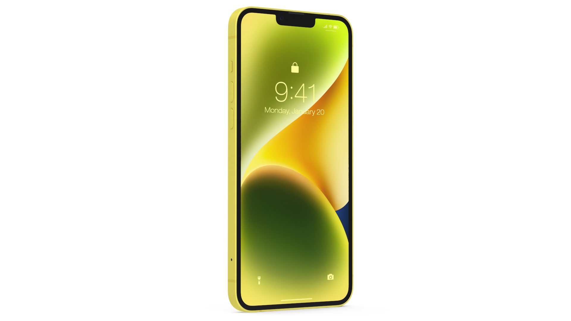 3D iPhone 14 Plus Yellow