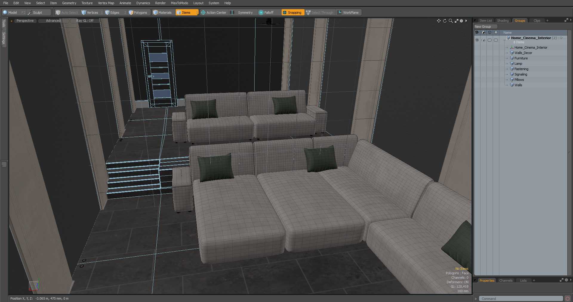 3D model Home Cinema Interior
