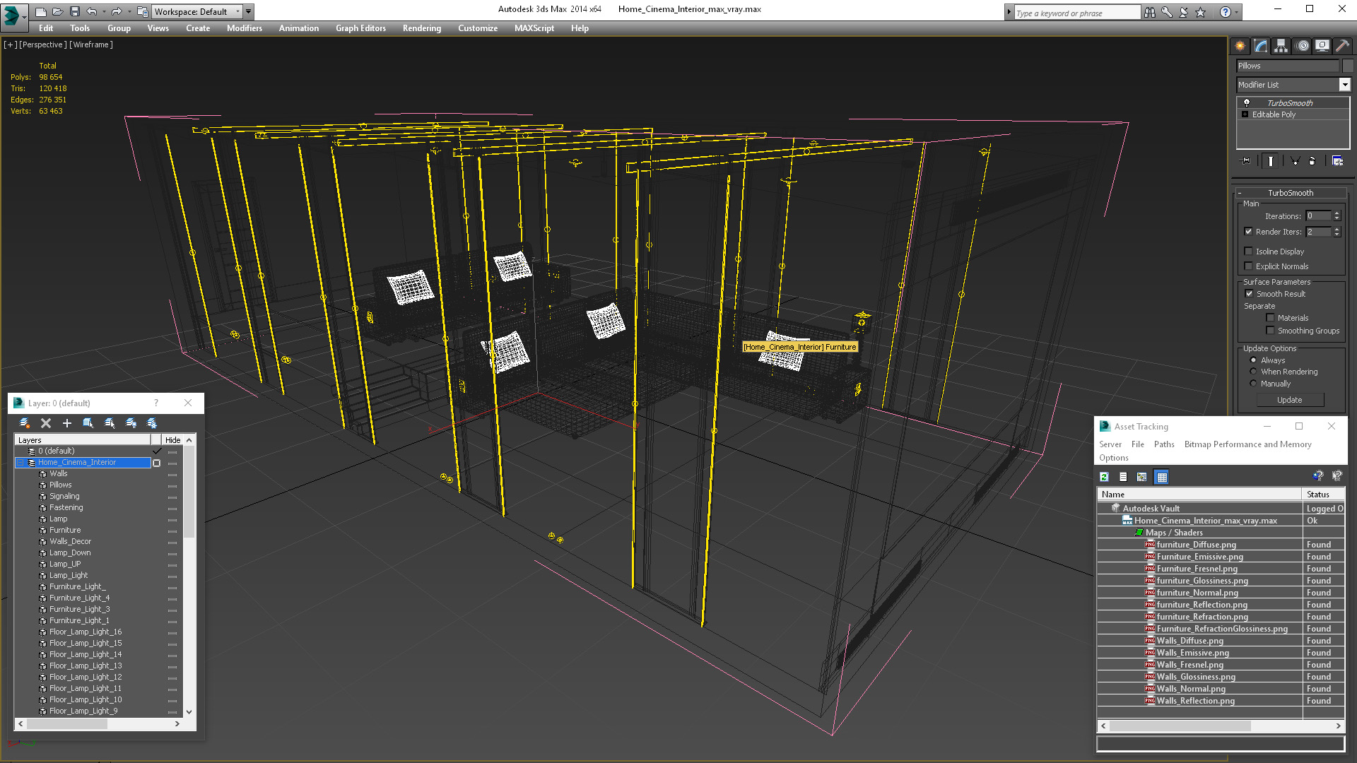 3D model Home Cinema Interior