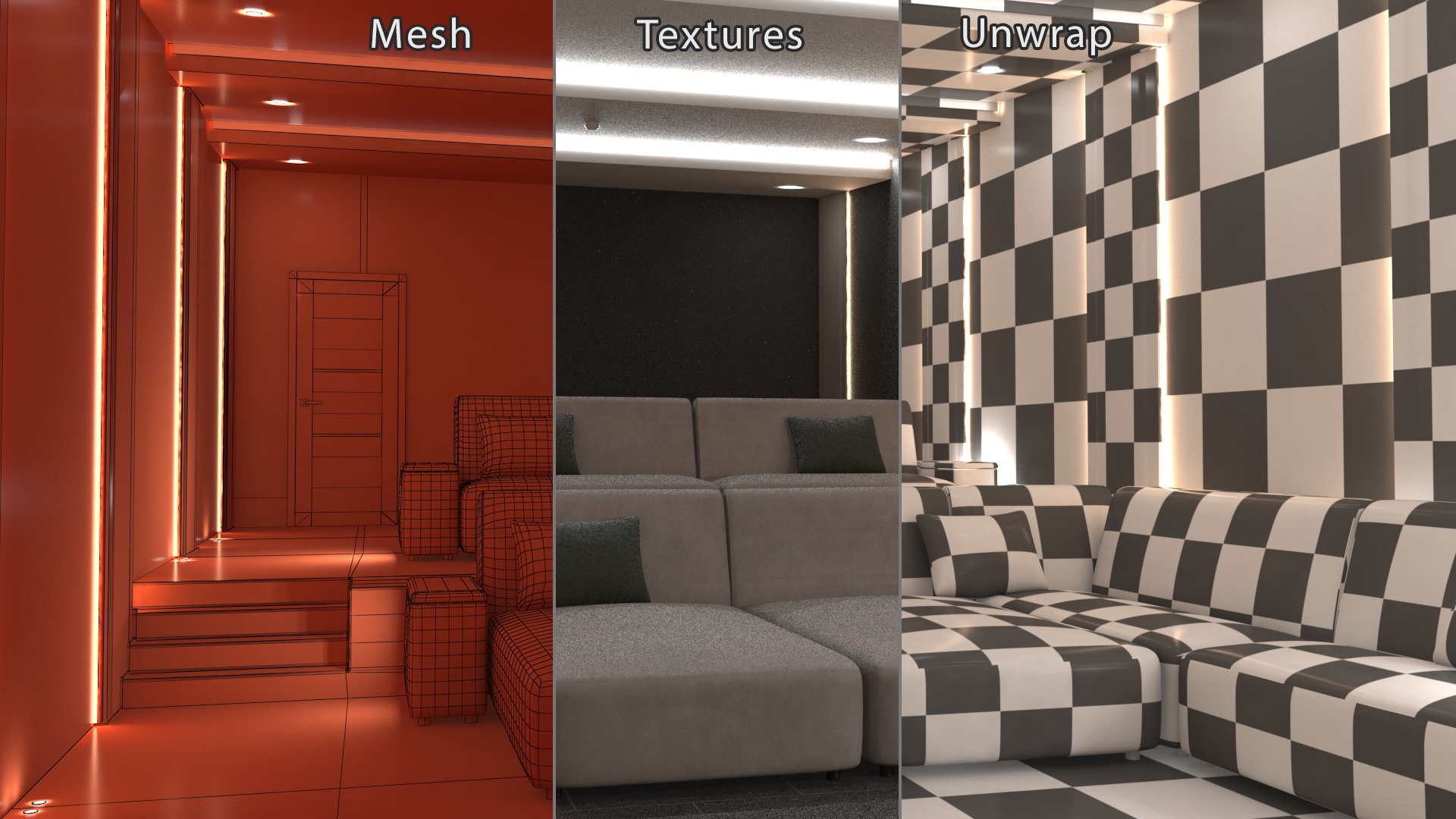 3D model Home Cinema Interior