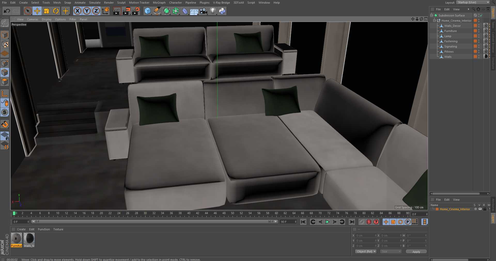 3D model Home Cinema Interior