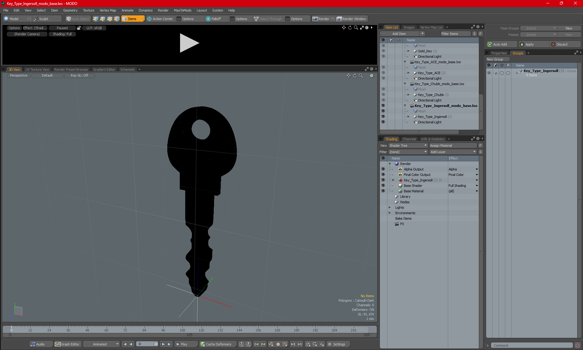3D Key Type Ingersoll model