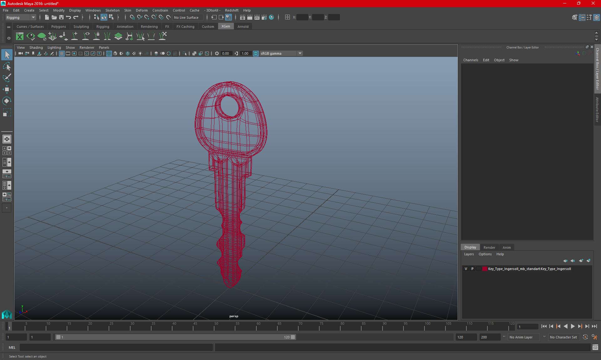 3D Key Type Ingersoll model