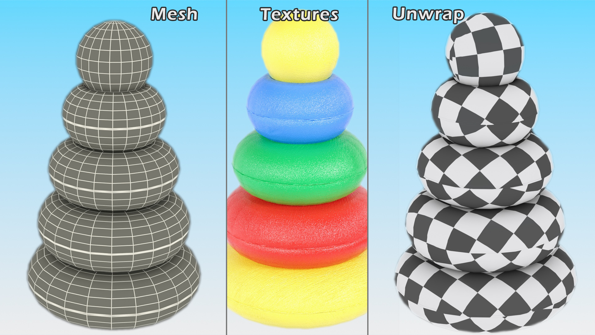 Round Pyramid Toy 3D