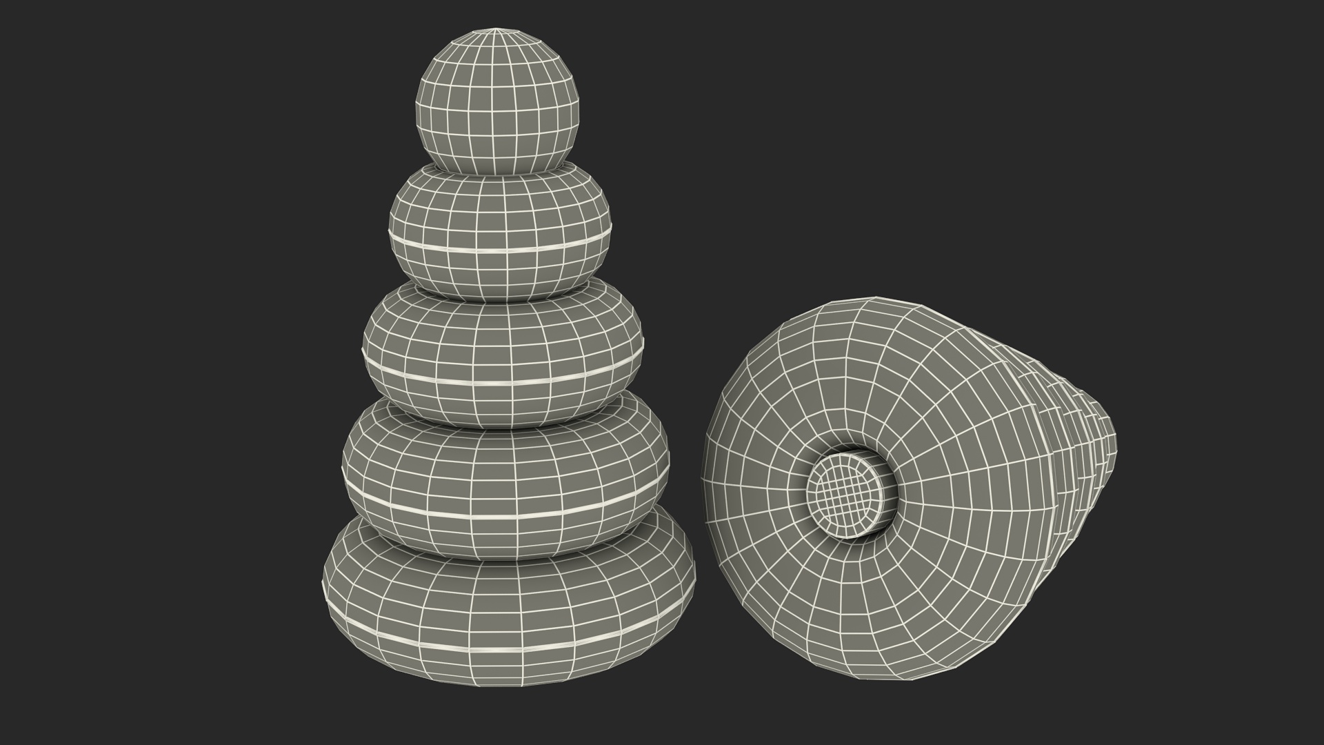 Round Pyramid Toy 3D