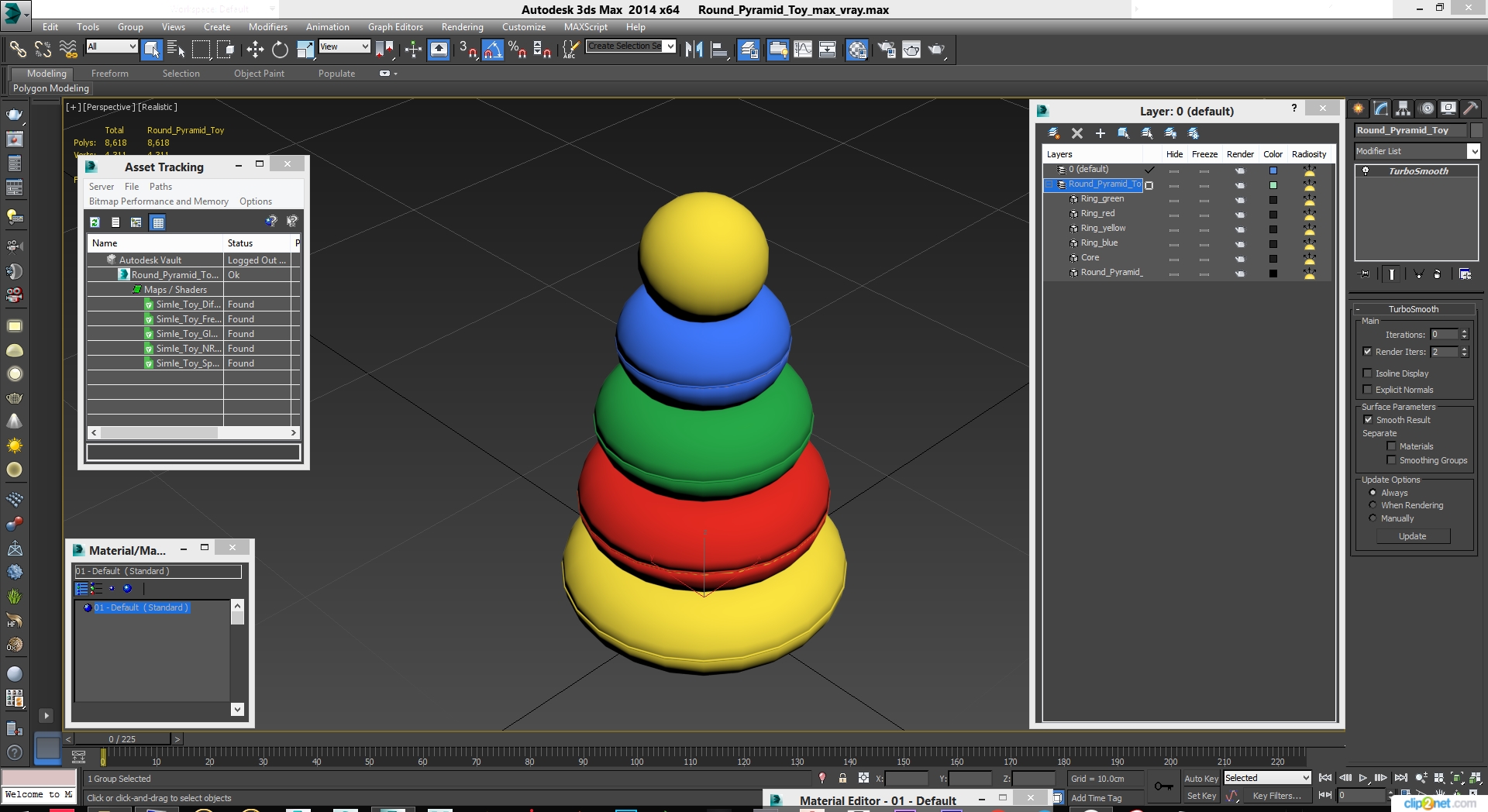 Round Pyramid Toy 3D