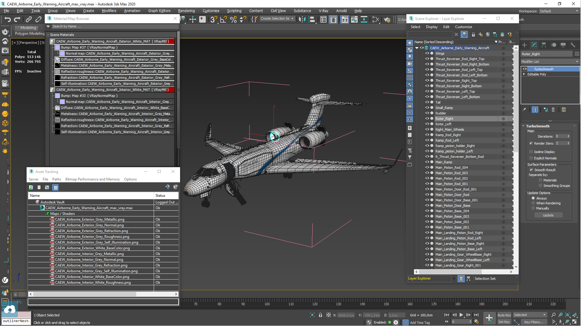 3D CAEW Airborne Early Warning Aircraft