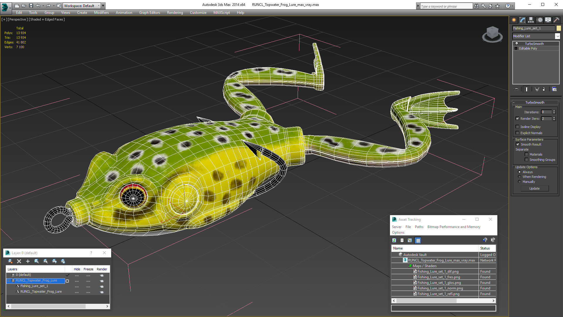 RUNCL Topwater Frog Lure 3D model