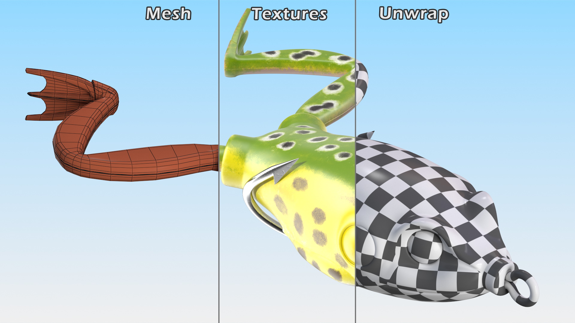 RUNCL Topwater Frog Lure 3D model