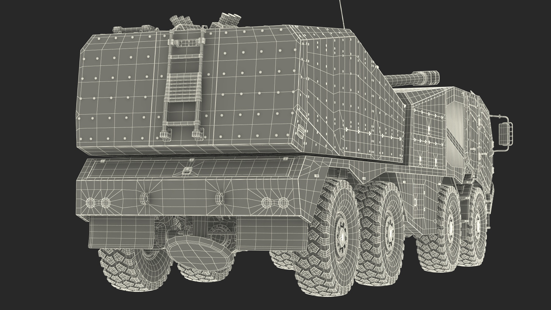 3D Military Howitzer Morana Green Rigged for Maya
