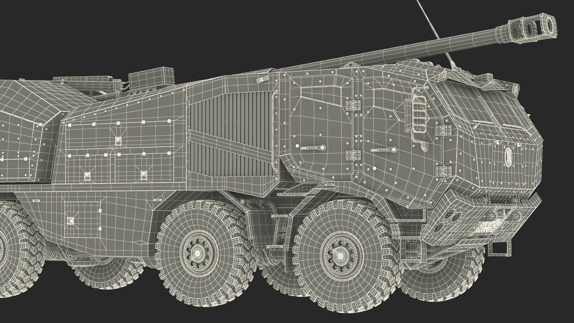 3D Military Howitzer Morana Green Rigged for Maya