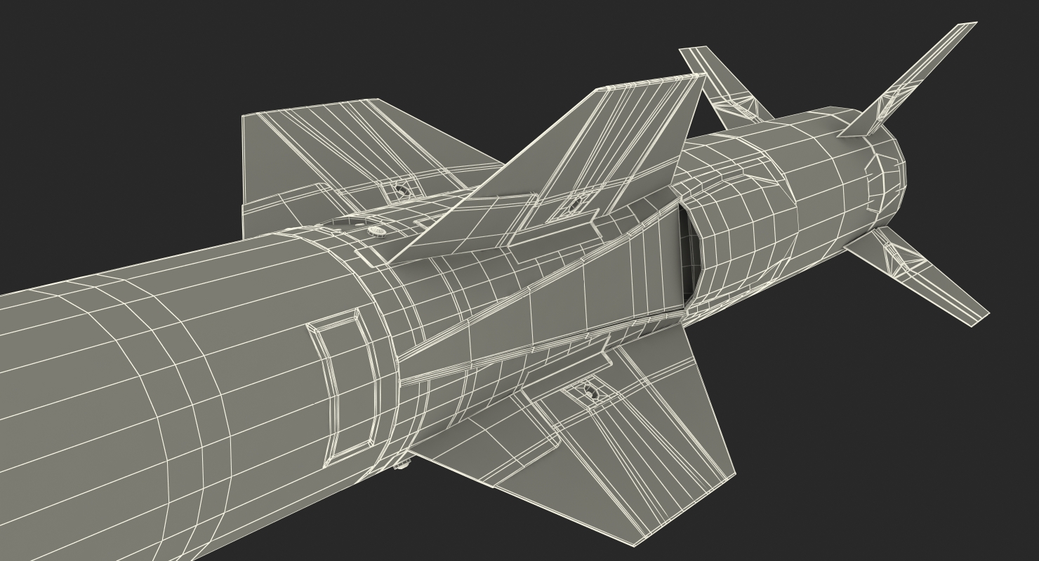 MK 141 Missile Launching System With AGM 84 Harpoon Missile 3D model