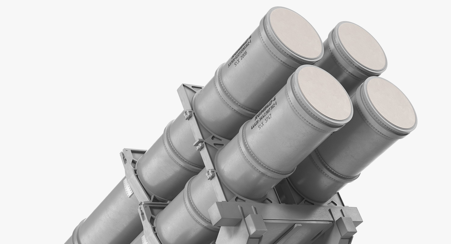 MK 141 Missile Launching System With AGM 84 Harpoon Missile 3D model