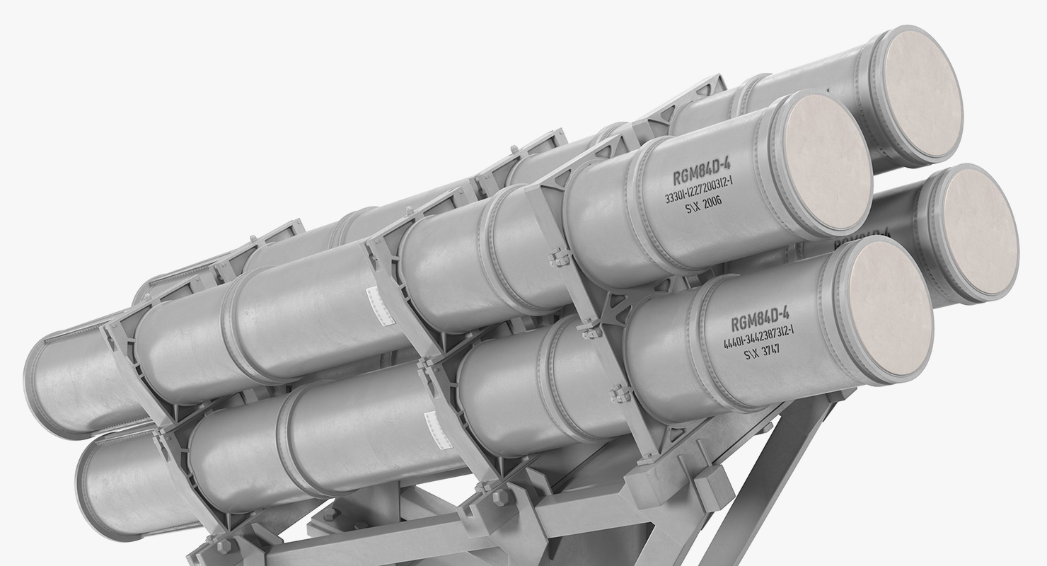 MK 141 Missile Launching System With AGM 84 Harpoon Missile 3D model