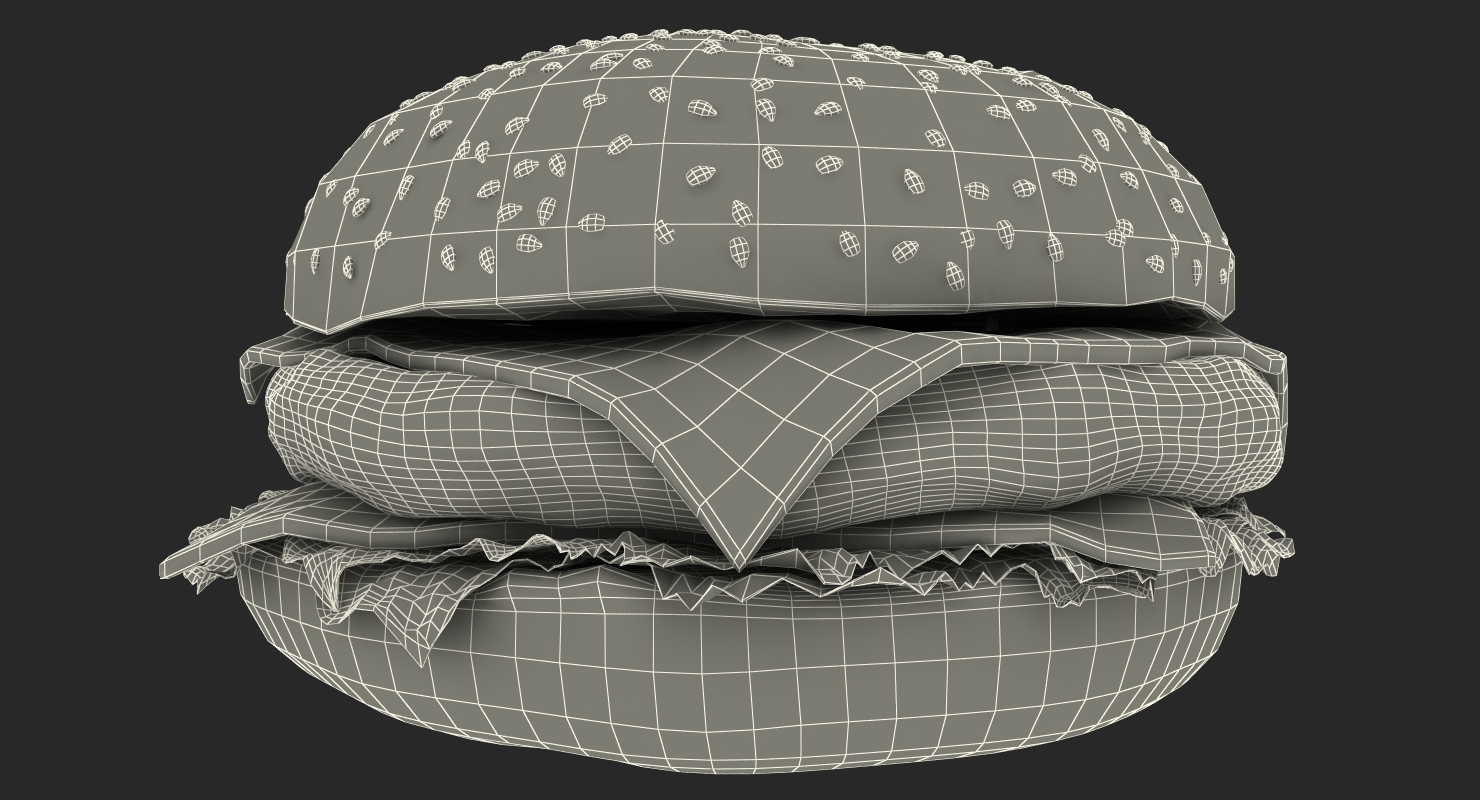3D model Cheeseburger and Box