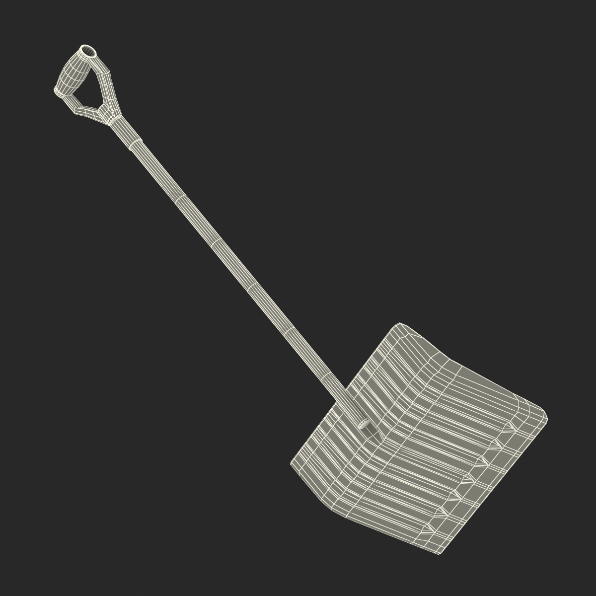3D Yellow Snow Shovel model