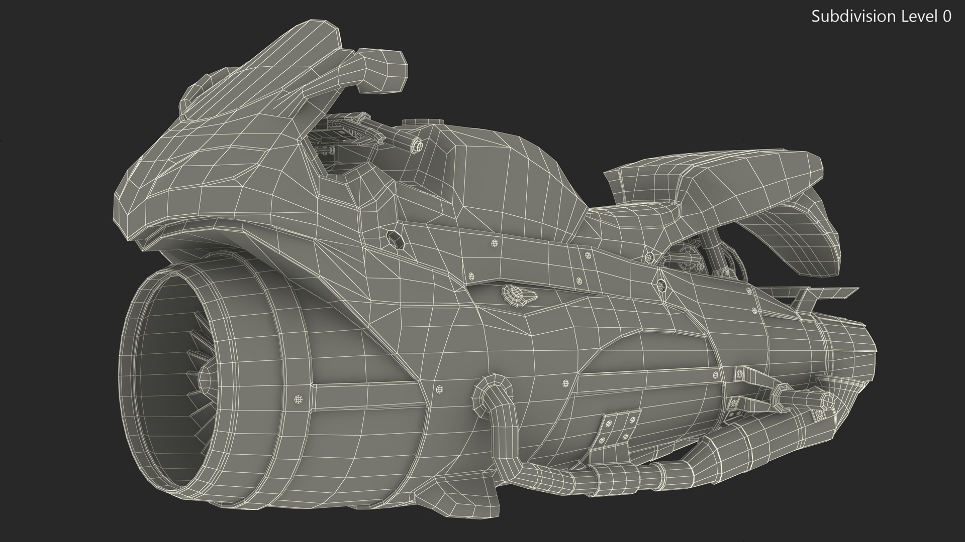 3D Futuristic Concept Motorcycle Yellow Rigged model