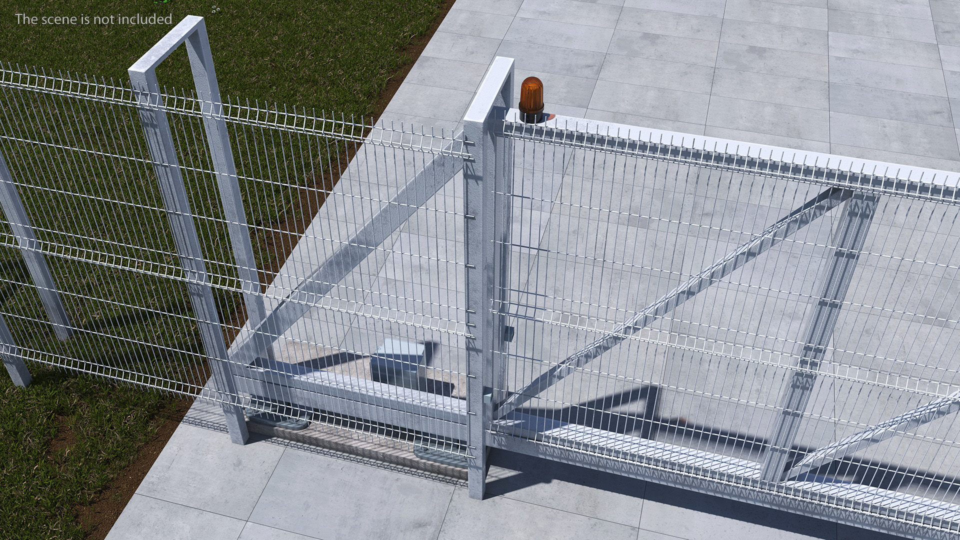 Industrial Mesh Gates Steel 3D