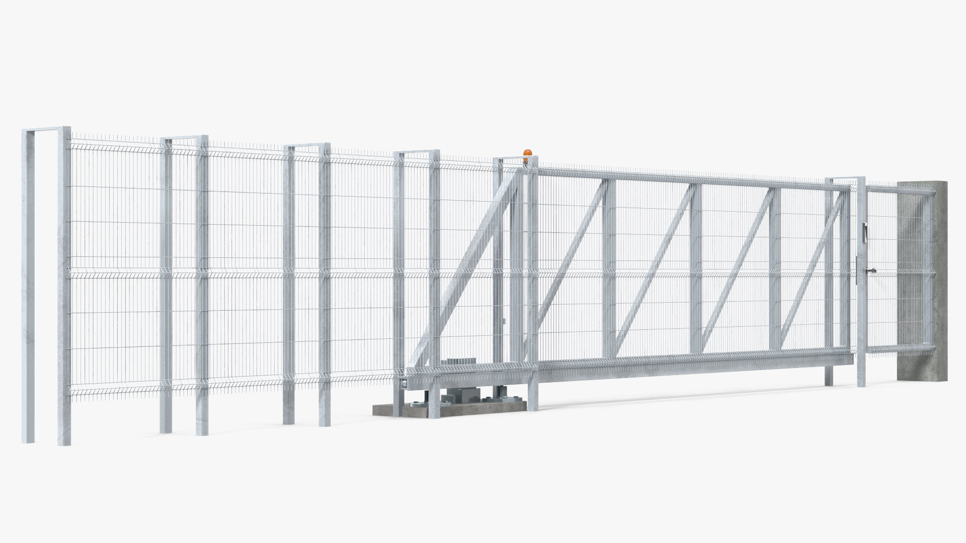 Industrial Mesh Gates Steel 3D